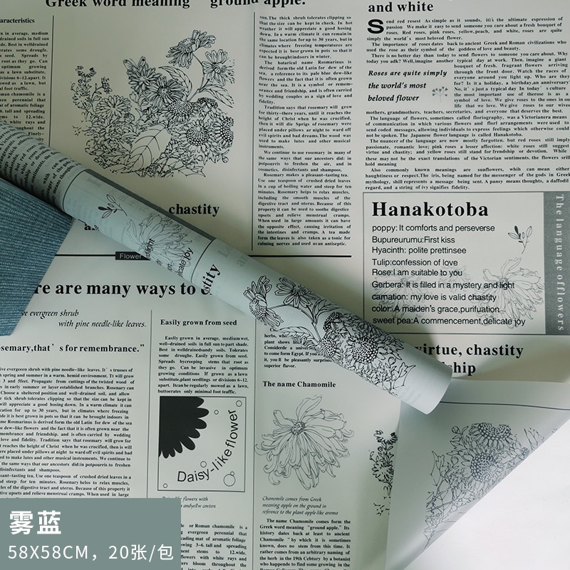 Jual Kertas Bunga Flower Wrapping Paper / Kertas Buket Bunga Cellophane  Florist Kb6037 Indonesia|Shopee Indonesia