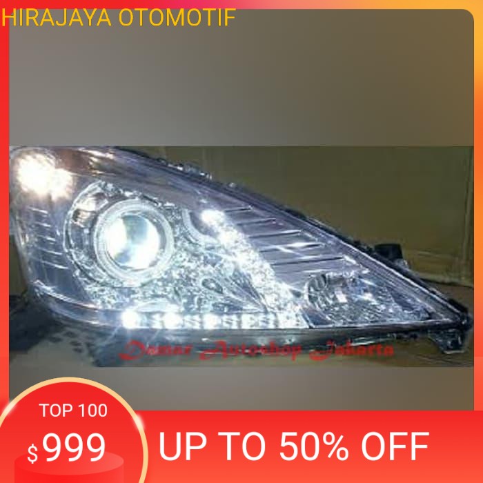 Headlamp Honda Jazz Ge8 2008 - 2010 Projector Led Crystal Chrome Depo