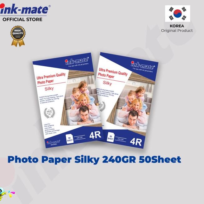 

Kertas Photo Inkmate Photo Paper Silky 240gr 4R isi 50 Lembar - 50 LEMBAR