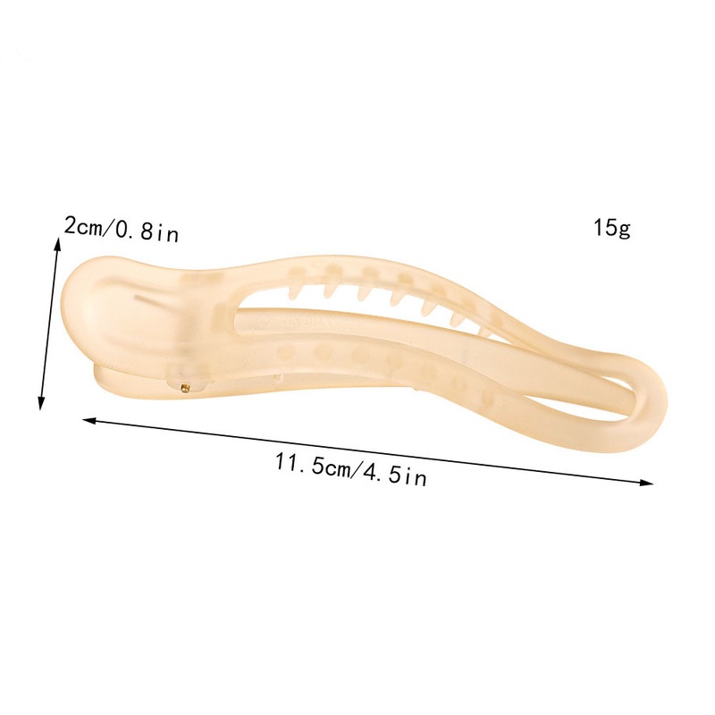Jepit Rambut Bentuk Hiu Bahan Akrilik Warna Solid Gaya Korea