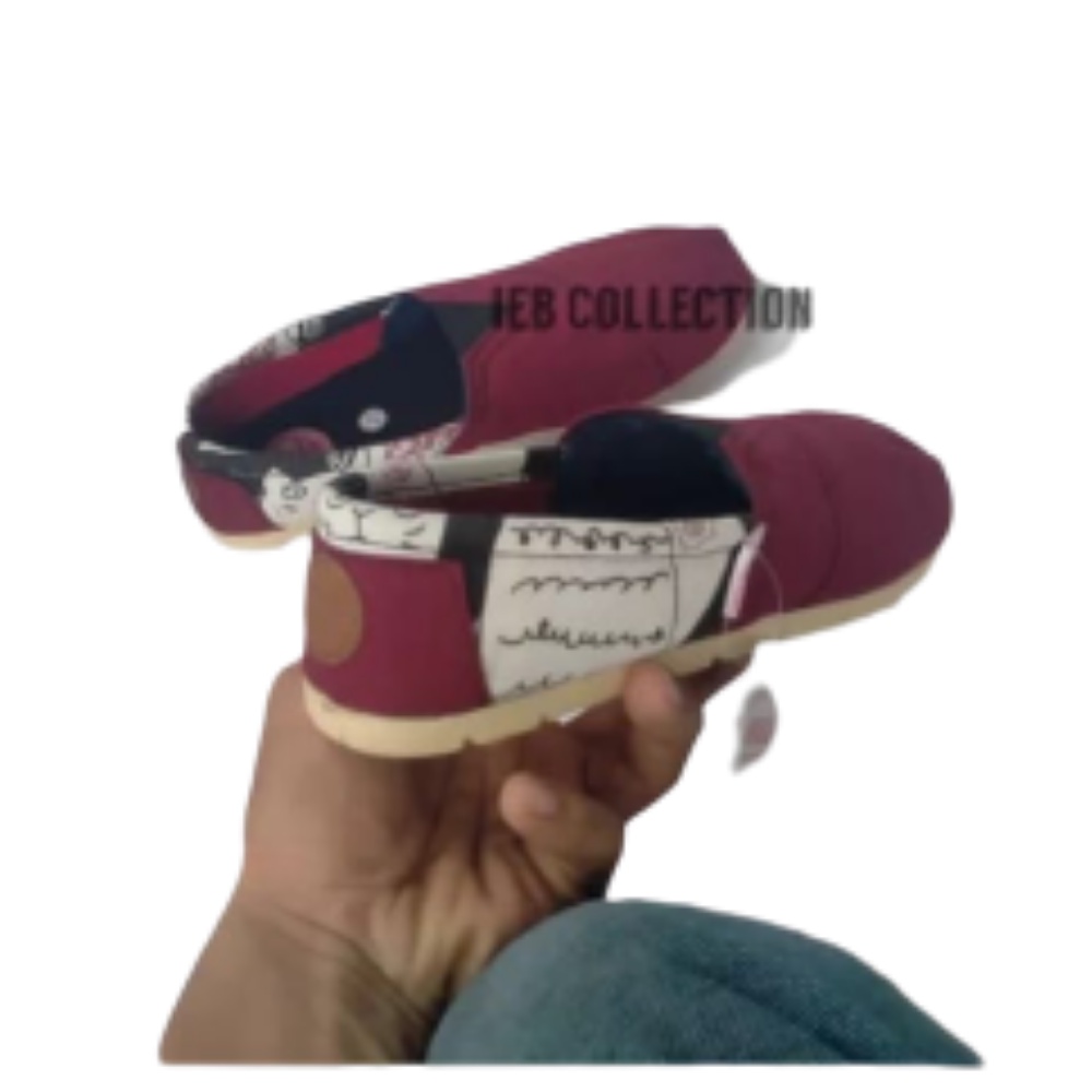 SEPATU WAKAI PRIA DAN WANITA SEPATU WAKAI MARON MOTIF SIZE 36-43