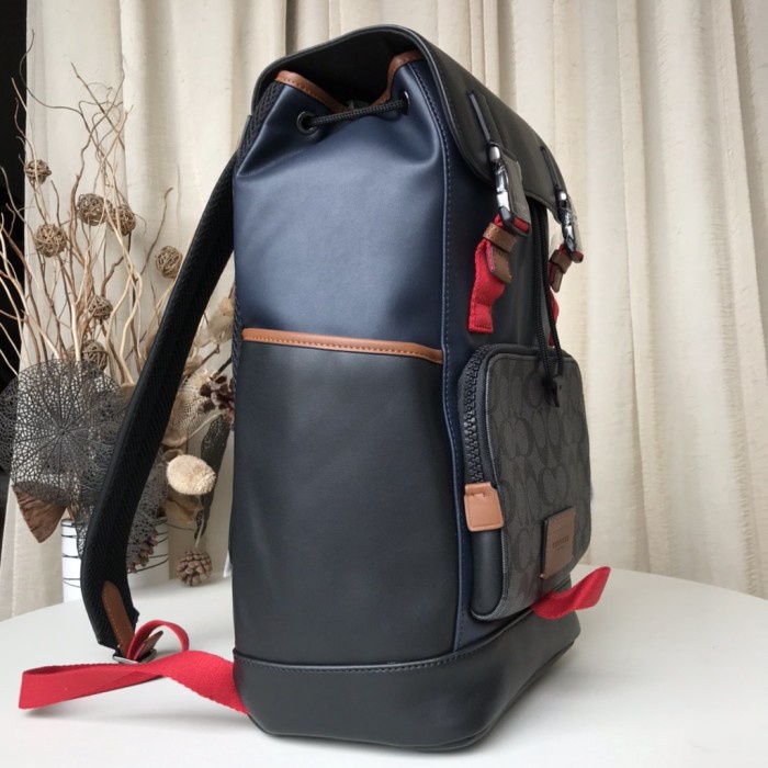 Coach Track Backpack In Colorblock Signature Canvas