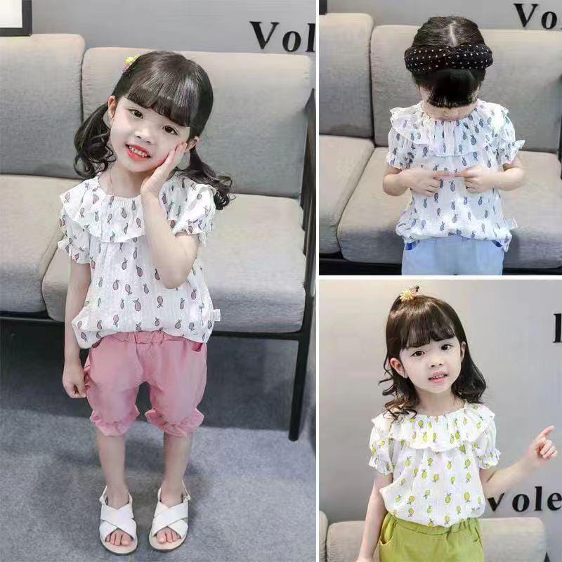 BARU! LIK010 - 2in1 Setelan Bayi Cewe Fashion Lucu Pergi Jalan Santai