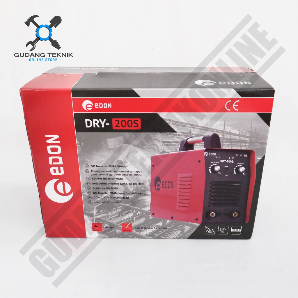 Mesin Las Listrik Inverter EDON DRY200S / Travo  Las Inverter Trafo Las EDON DRY 200S