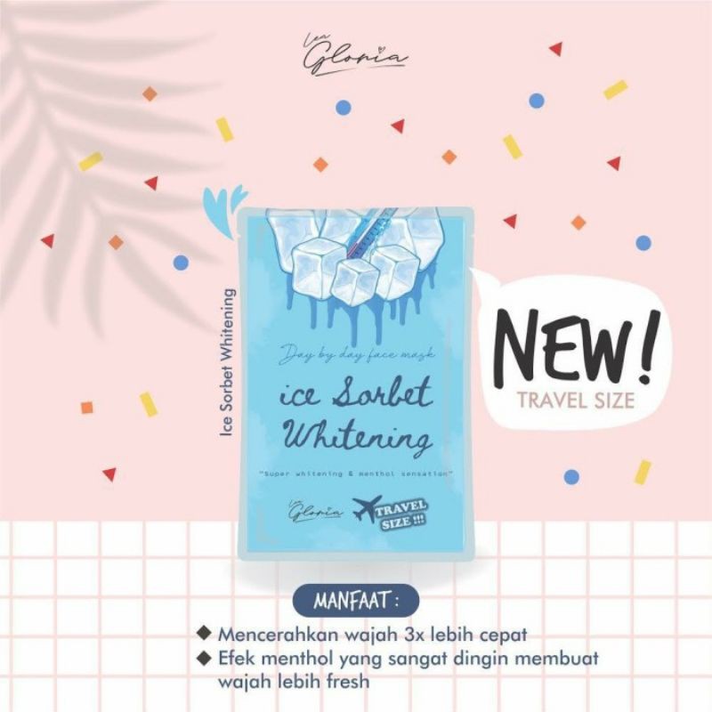 masker Lea Gloria 10 gram TRAVEL size masker glowing dan jerawat