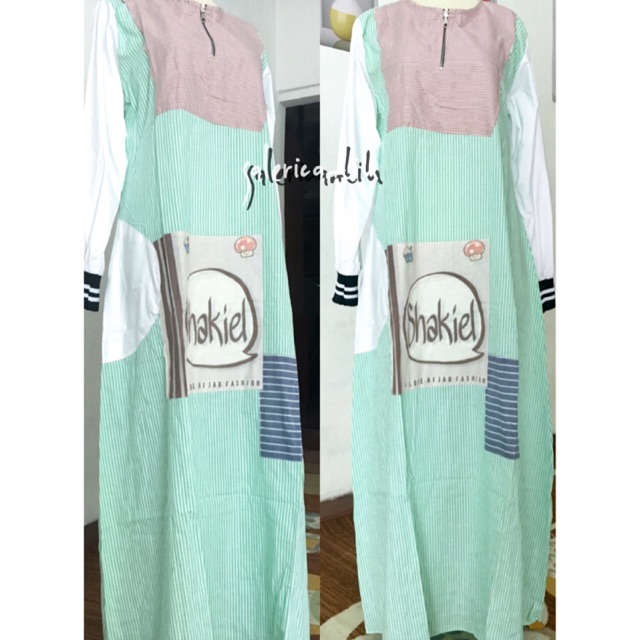 Dress panjang - Gamis Rib Salur