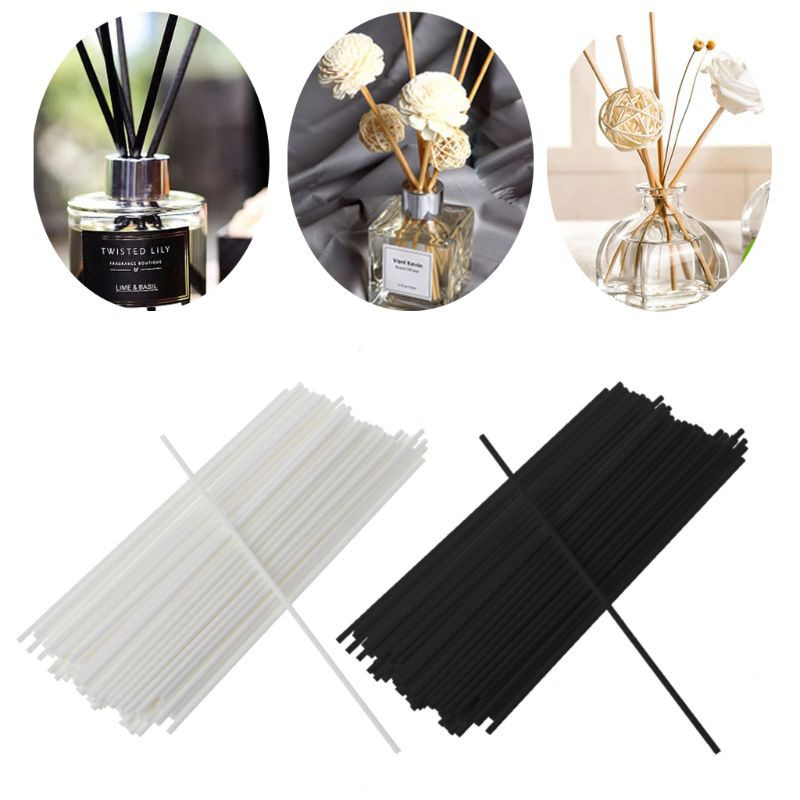KOK 100Pcs 19cmx3mm Fiber Sticks Diffuser Aromatherapy Volatile Rod for Home Fragrance Diffuser Home Decoration-7
