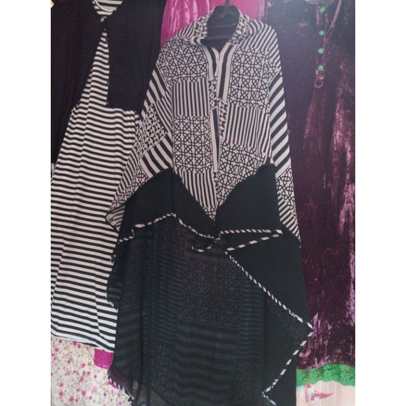 preloved khimar 2 layer