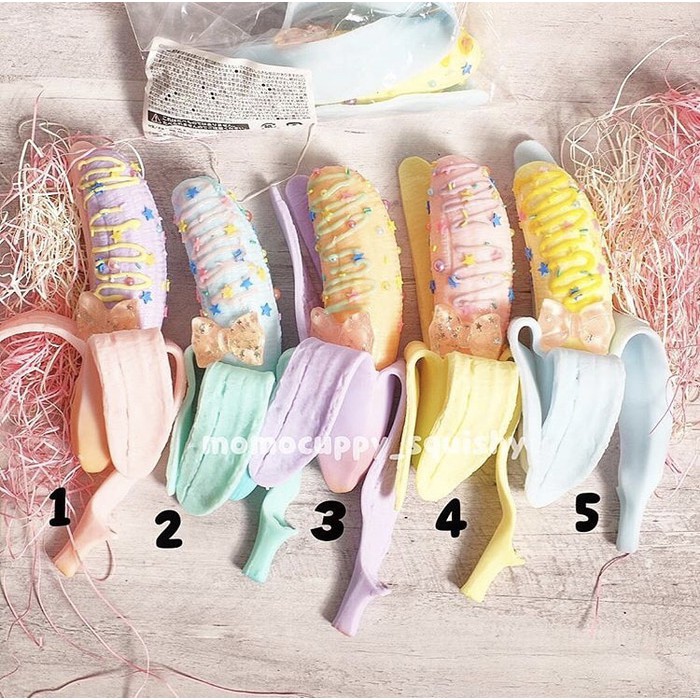 Squishy licensed kawaii pastel banana by Jdream ( pisang pastel japan)