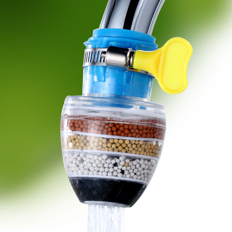 Universal Activated Carbon Faucet Filter/ Kitchen Water Cleaning Filtration Filter/ Household Round Faucet Heads/ Purifier Filter Sprayer Nozzle/ Tap Extender Splash-proof Water Purifier