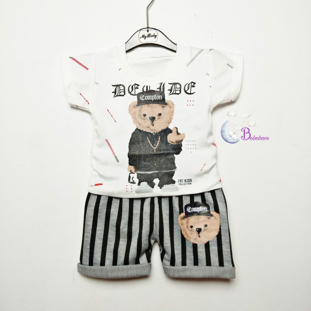 BAJU BAYI ECER CASUAL KASUAL SETELAN ANAK BEAR / SETELAN ANAK HARGA GROSIR