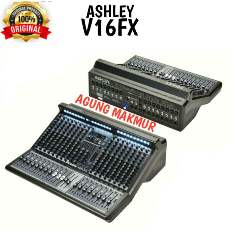 MIXER ASHLEY V16FX ORIGINAL MIXER ASHLEY 16 CHANNEL V16 FX MIXER ASHLEY V16FX