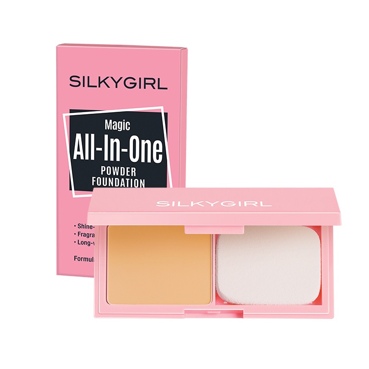 ❤ MEMEY ❤ SILKYGIRL Magic All In One Powder Foundation | TWC Bedak Padat