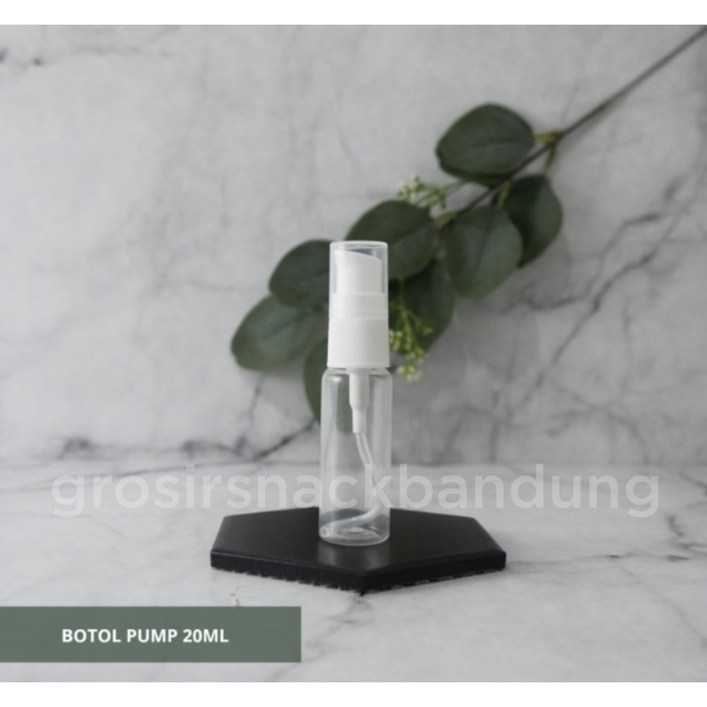 Botol Serum 20ml Bening Pump Treatment | Botol PET 20ml untuk lotion serum gel hand sanitizer