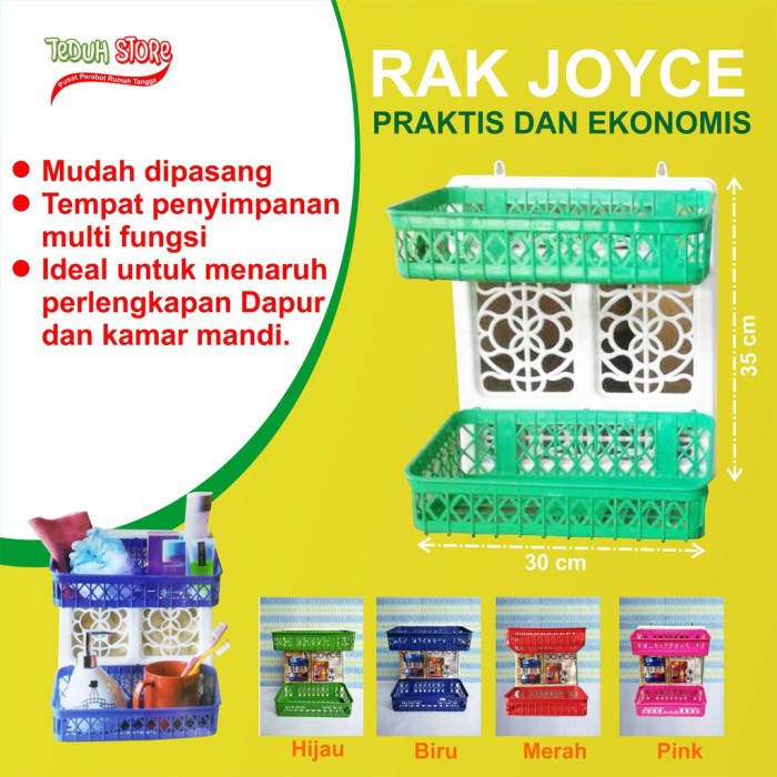 [DEASTORE] RAK KOSMETIK JOYCE - RAK KAMAR MANDI - TEMPAT SABUN DAN SHAMPO - RAK SABUN JOYCE