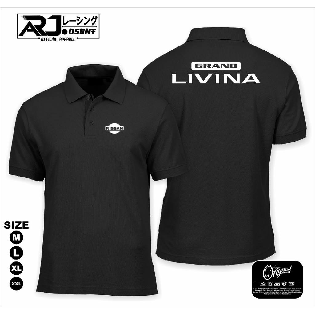POLO SHIRT / KAOS POLO LOGO MOBIL NISSAN GRAND LIVINA TERBARU JPS