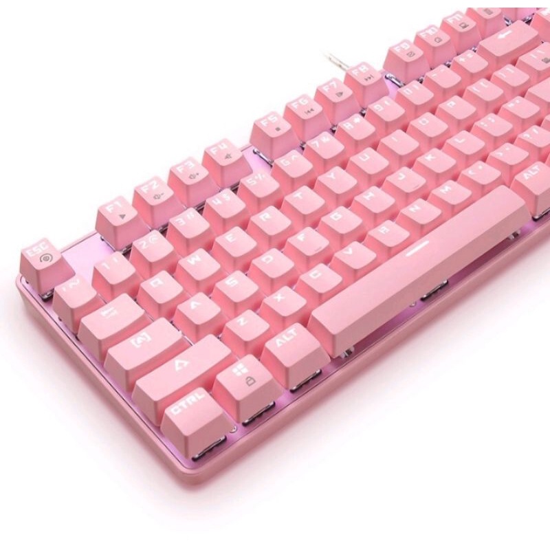 Keyboard Gaming Mechanical K10 Pink keyboard usb rgb sades