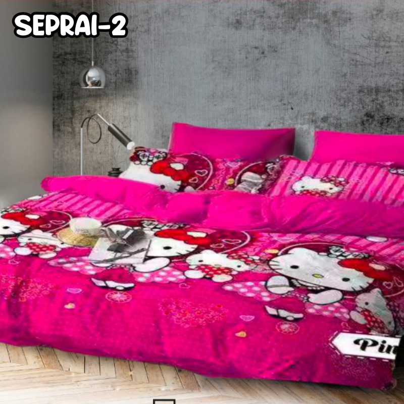 Seprai murah Sprai Single Aesthetic Monochrome seprai motif karakter high quality ukuran 180X200 KREASIRUMAH88