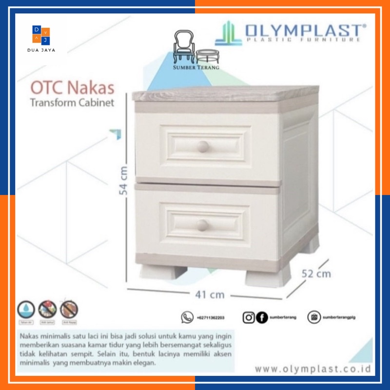 Nakas OTC Olymplast / Laci 2 Susun Olymplast / Cabinet OTC Nakas Plastik