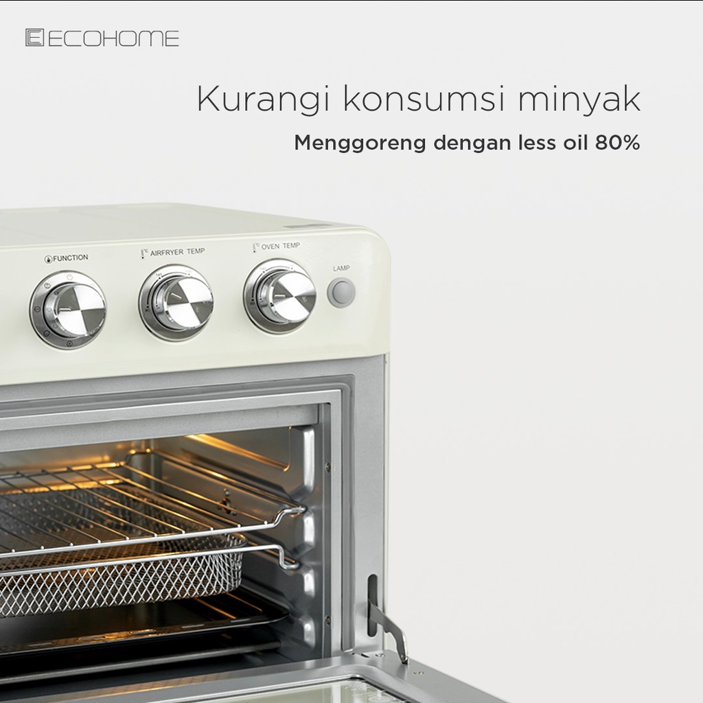 [Packing Kayu] ECOHOME CUBIC AIR FRYER OVEN - Noble Series EAF-888