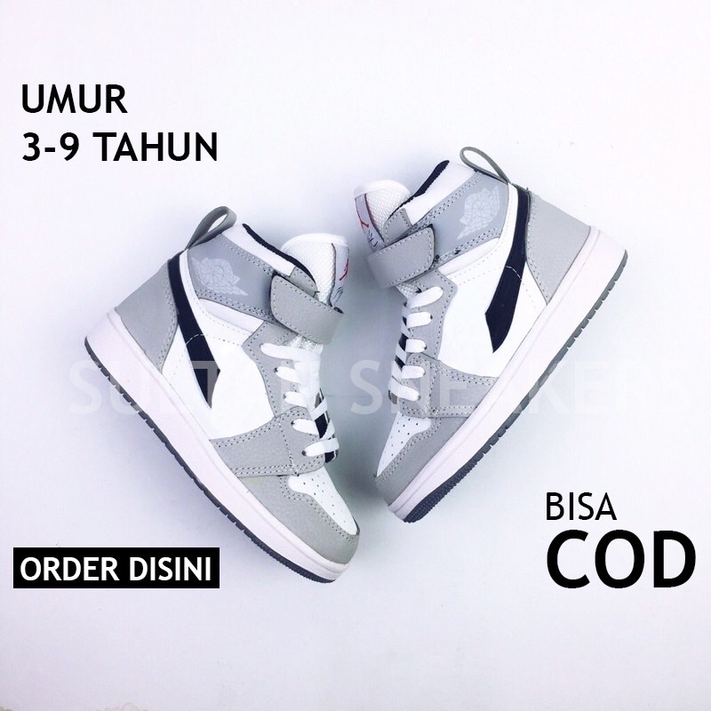 sepatu anak basket sneakers anak jordan umur 3-9 tahun sepatu anak cowo anak cewe kado ultah anak la