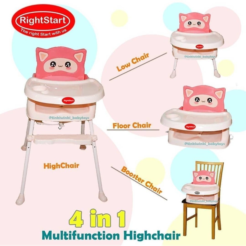 HIGH CHAIR RIGHT START 4 IN 1 MULTIFUNCTION