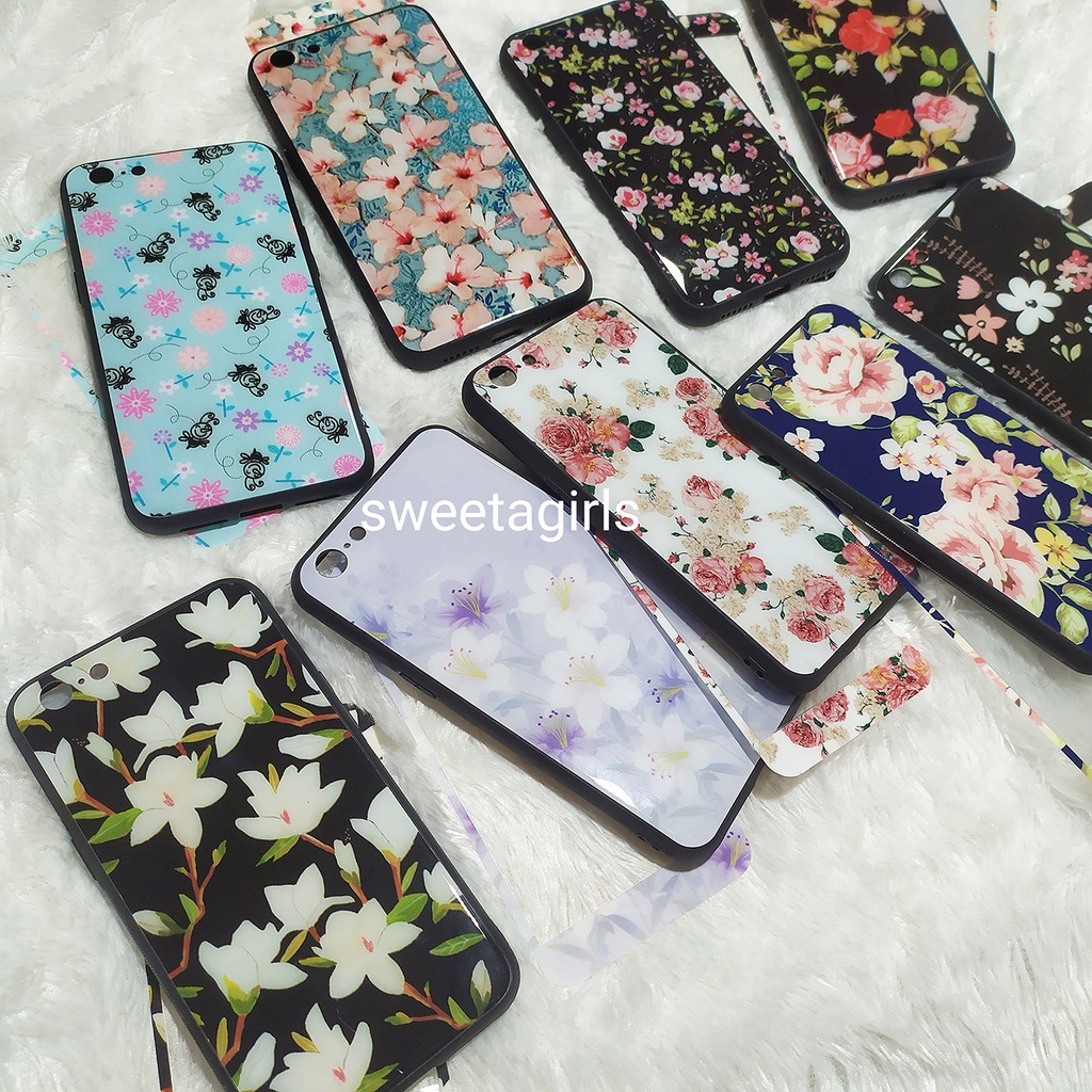 Casing Oppo A71 Premium Case Glossy Floral + Anti Gores - sweetacase.id - Motif Floral / Bunga - Bisa Bayar Ditempat / COD / Casing Terbaru / Karakter Lucu / Casing Floral / Bunga / Case murah / diskon / Import / Sosialita