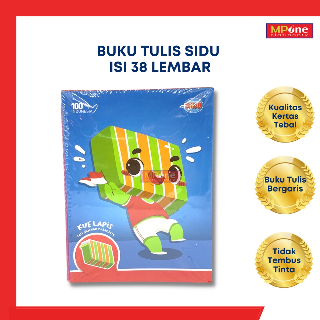 

(1 Pack) Buku Tulis Sidu 38 Lembar / Buku Tulis Sinar Dunia / Buku Tulis SIDU
