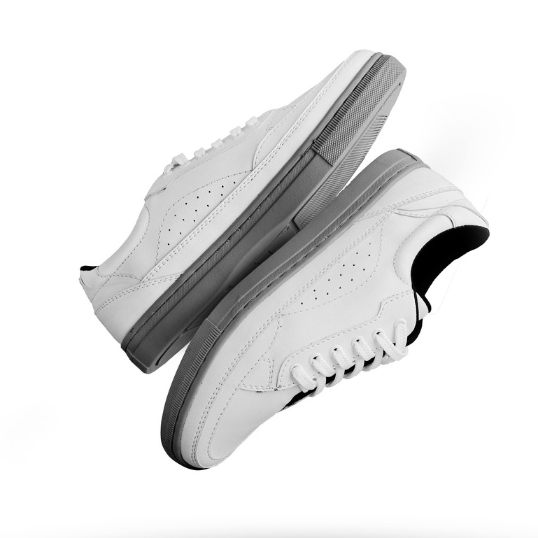Jose White Grey | Sepatu Sneakers Pria Casual Polos Original Putih Cowok Ori Footwear | FORIND x ARF