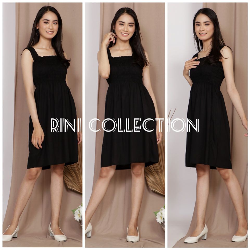 Dress Kerut Polos Pendek Bali