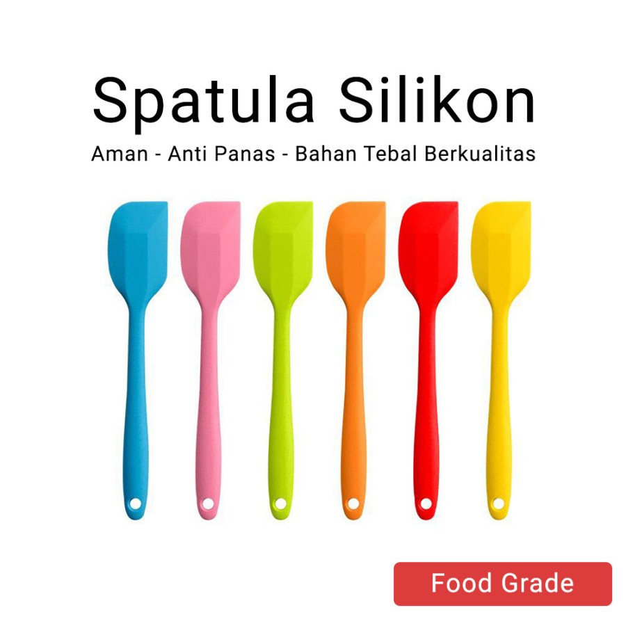 Permanen Spatula Silikon Food Grade Tahan Panas dan Anti Lengket