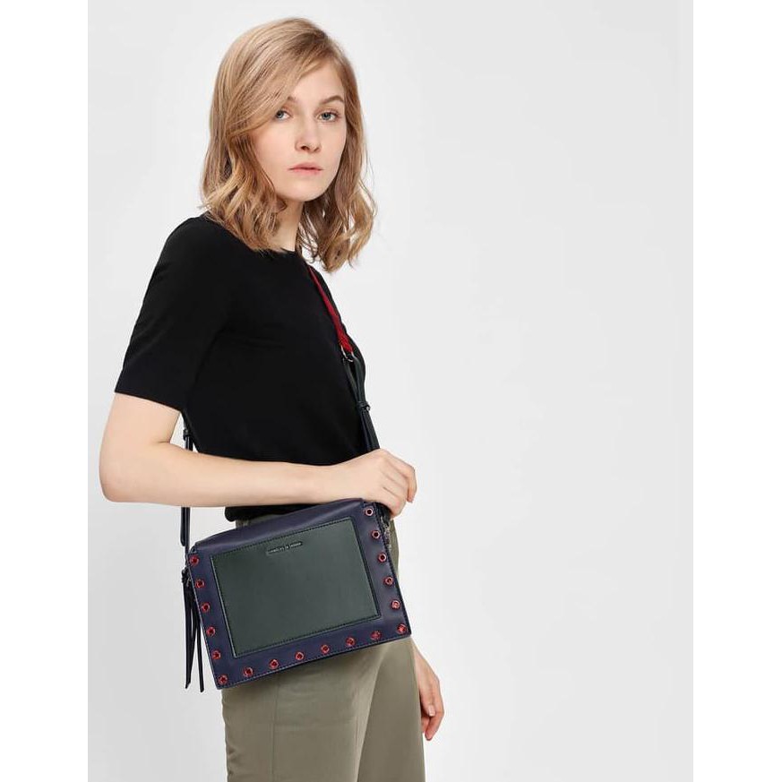 Sale Tas Wanita Charles & Keith Embellished Crossbody Original Akalipa
