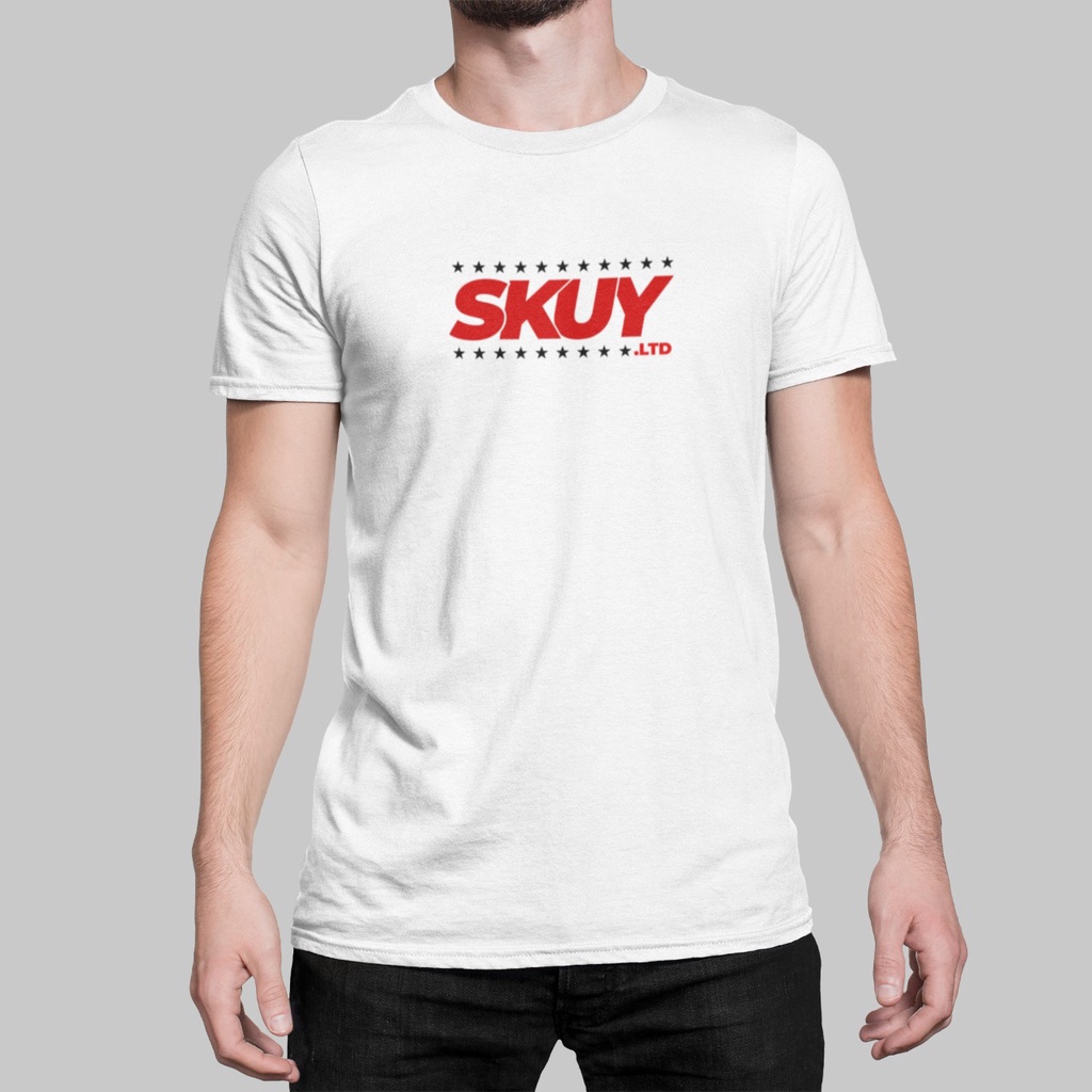 Skuy Kaos Ramdahan Dewasa Unisex Lengan Pendek Putih Katun Combed 24s SKY39