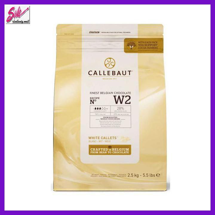 

SAKMACOKLAT- CALLEBAUT W2 WHITE CHOCOLATE CALLETS COKLAT COKELAT PUTIH 28% 250G -MAKANAN-MINUMAN.