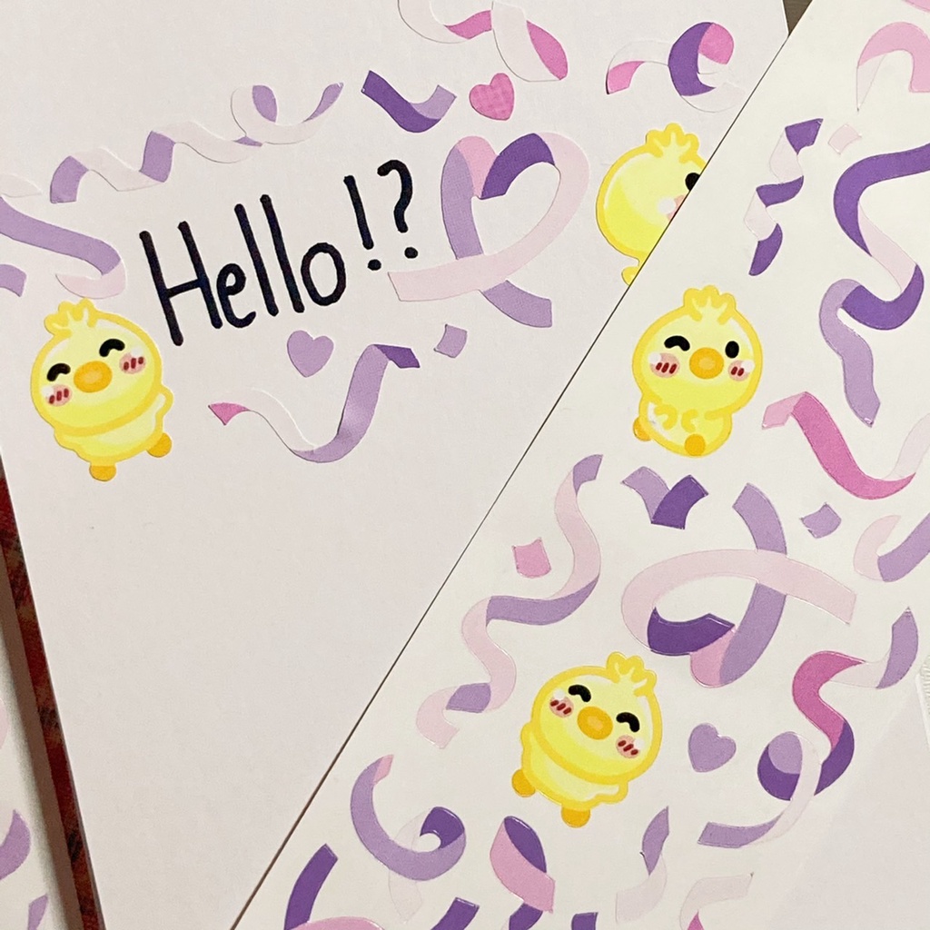 Sticker Stiker Confetti Decoration Dekorasi Chick Baby Chicken K Pop Photocard Deco