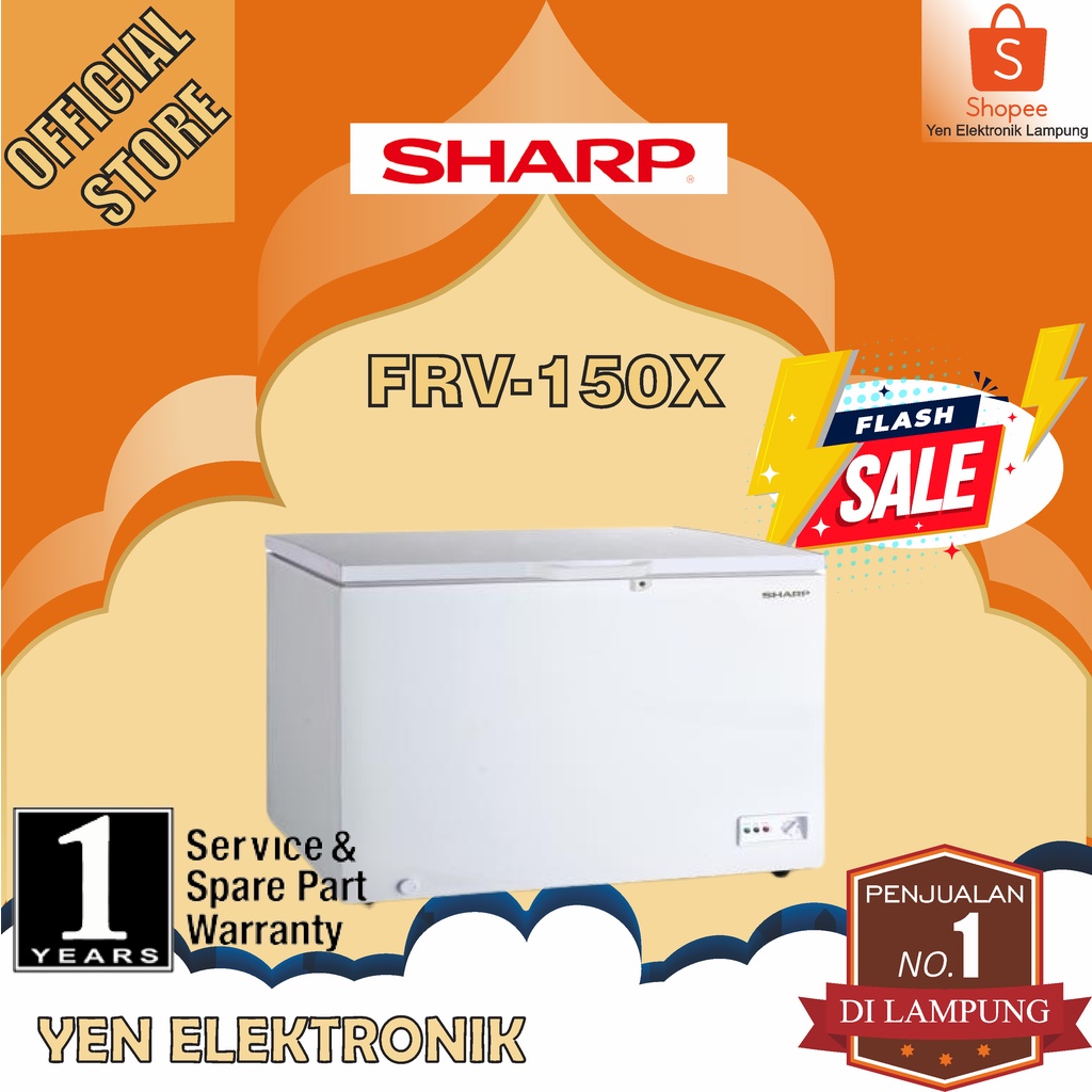 Freezer Box SHARP FRV 150X Garansi Resmi SHARP 1 Tahun