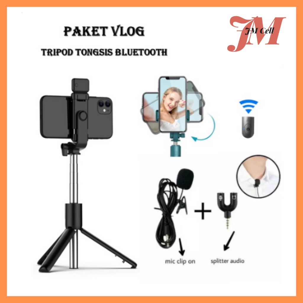 TRIPOD HP / TRIPOD HANDPHONE / TRIPOD TONGSIS BLUETOOTH / TONGSIS 3 IN 1 / TRIPOD VLOG / MIC VLOG YO