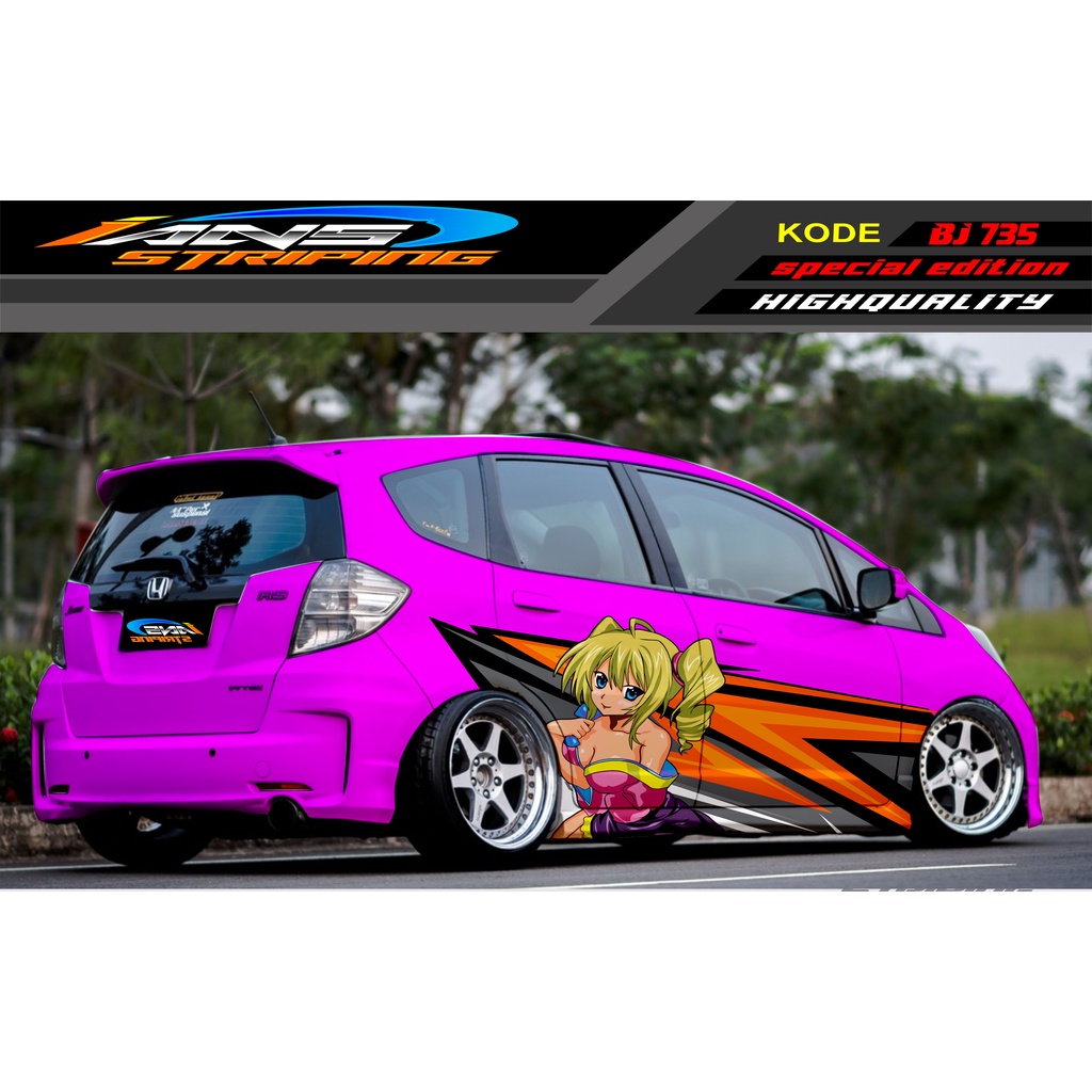 VARIASI STICKER MOBIL HONDA BRIO AGYA JAZZ AVANZA YARIS / DECAL STICKER MOBIL JAZZ / STIKER MOBIL