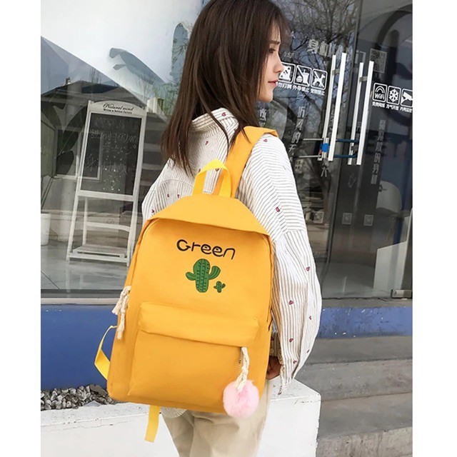 TIKTOK - BACKPACK GREEN - Tas Ransel Backpack Fashion morymony