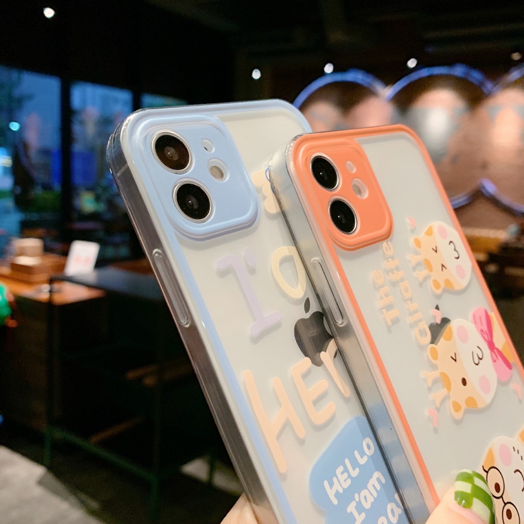 Square edge softcase cartoons iPhone for x xs xr xsmax 11 11pro 11promax