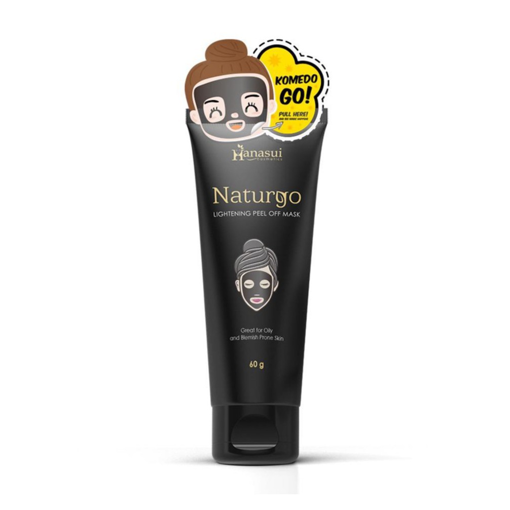 HANASUI Naturgo Lightening Peel Off Mask | Masker Lumpur Tube 60gr by AILIN