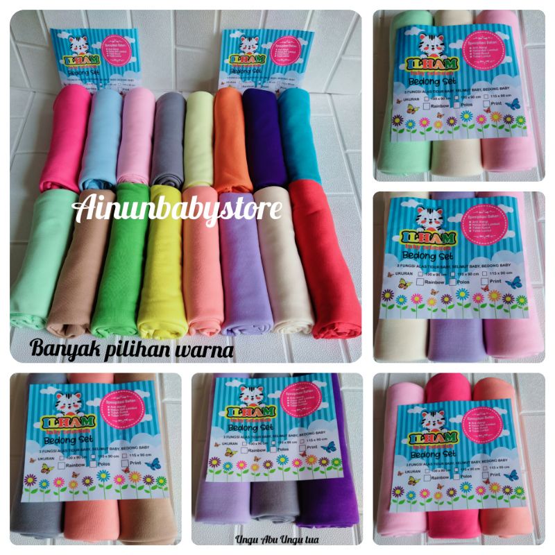 BEDONG BAYI RAINBOW WARNA CANTIK COCOK BUAT BAYI LAKI-LAKI DAN PEREMPUAN BAHAN ADEM LEMBUT UK 110X90CM DAN 120X90CM