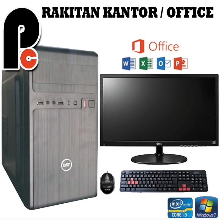 PC Rakitan OFFICE CORE I3 Dengan LED LG 19inch