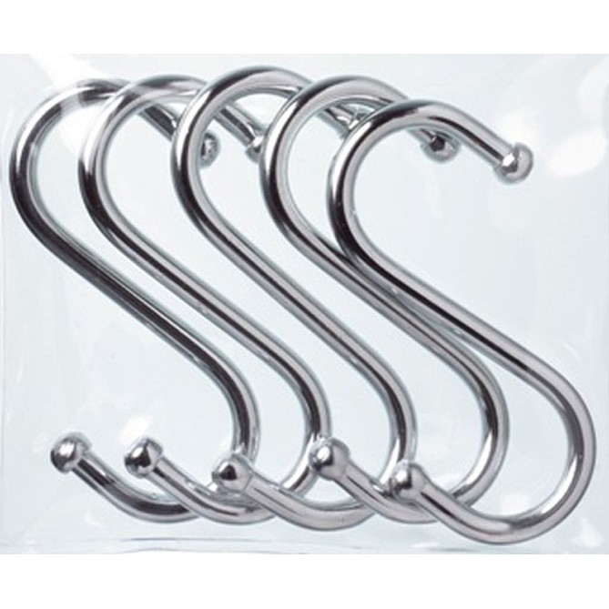 Chrome Plated S Hooks Logam Kait Multi-Fungsional Kamar Mandi Dapur Gantung Gantungan Baju Pemegang