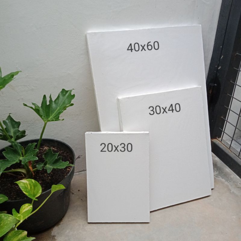 

KANVAS PUTIH LUKIS 20X30 30X40 40X60 FRAME KAYU