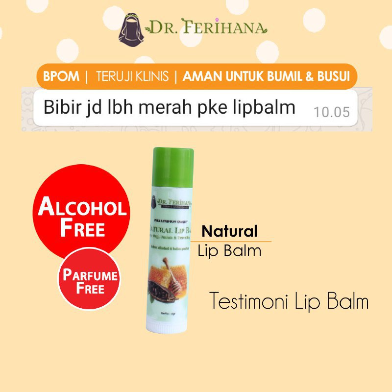 NATURAL LIP BALM FOR HAJJ, UMRAH &amp; TRAVELING DR. FERIHANA SKINCARE