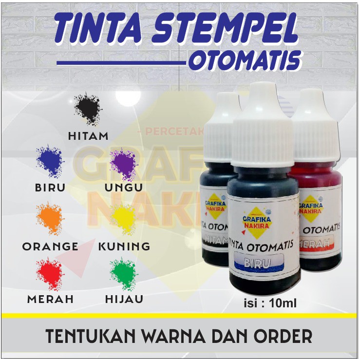 

Tinta Stempel Warna Otomatis / Tinta Refill 10 ml - Botol lebih besar
