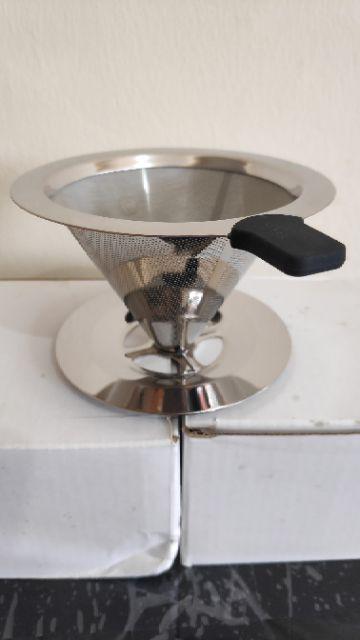 V60 Cone Pour Over Coffee / Drip Coffee Cone Stainless Filter 1-2 Cups/ Kone Coffee Filter Stainless
