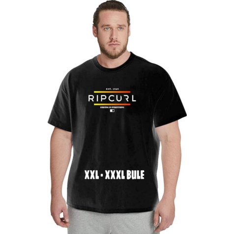 kaos pria lengan pendek jumbo rip curl xxl xxxl