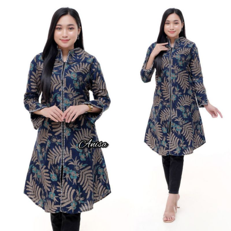 Terlaris SERUT GENES JELITA TUNIC NAVBOR YELBOR WHITBOR CREAMBOR TUNIK BATIK MODERN HRB030 DOLBI DOB